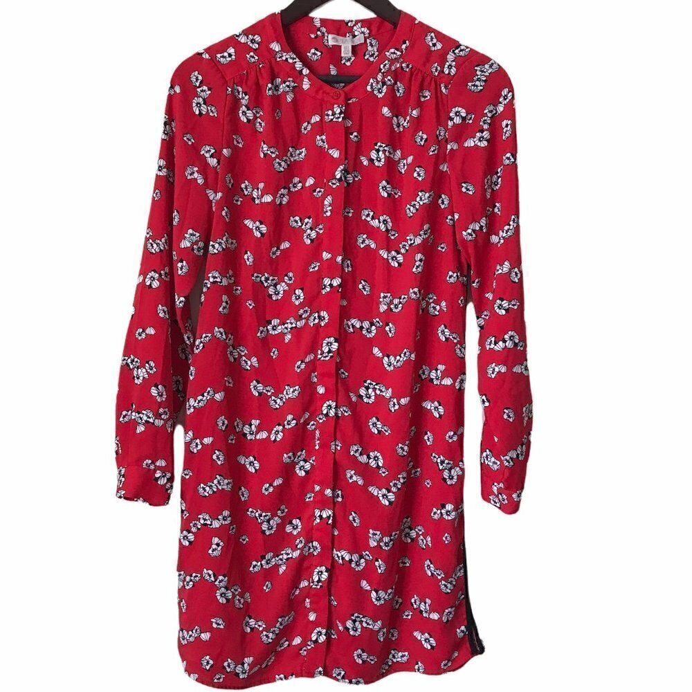 NWOT - LILA ROSE -  Floral Casual Long Sleeve Buttoned Down Dress
